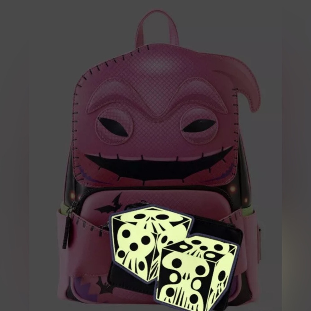 Loungefly Oogie Boogie Neon Cosplay Backpack & Wallet NBC NYCC Exclusive NIB - Picture 3 of 14